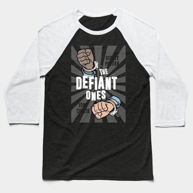 The Defiant Ones - Alternative Movie Poster Baseball T-Shirt by MoviePosterBoy